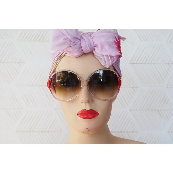 Vintage 1980s Drop Temple Sunglasses New Old Stock Retro Coastal Grandma main image 10